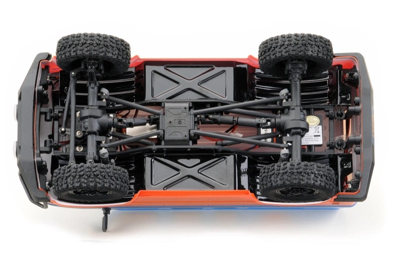 Blue EVO Crawler Rock Van V2 Unleashed: Conquer Any Terrain! 1/18 Scale Adventure Awaits!